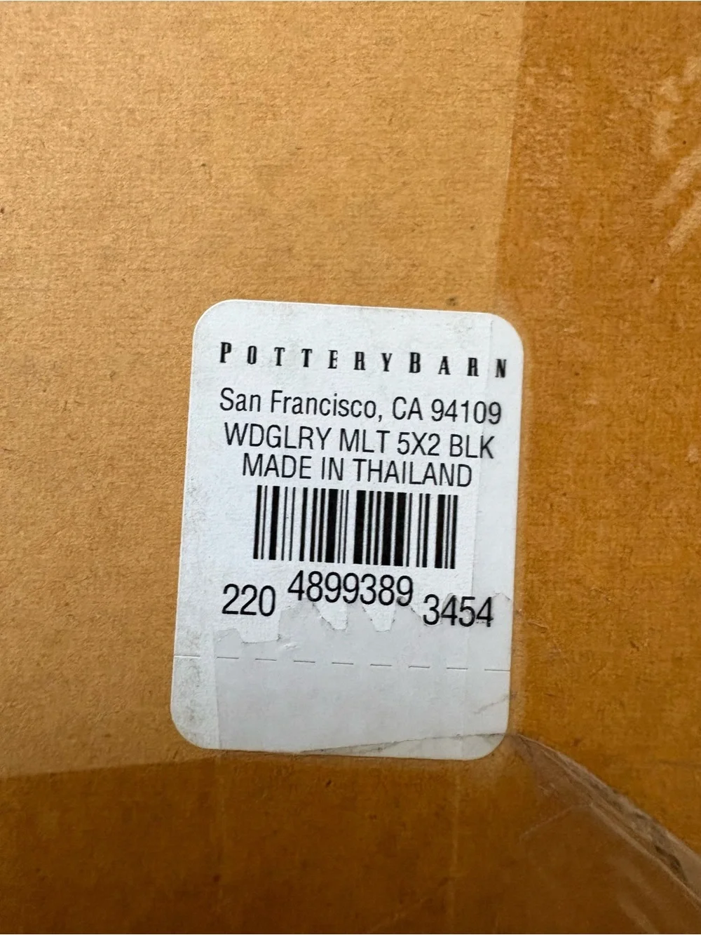 Pottery Barn Wood Gallery 10 Opening 4x4 Collage Frame, Black, NIB